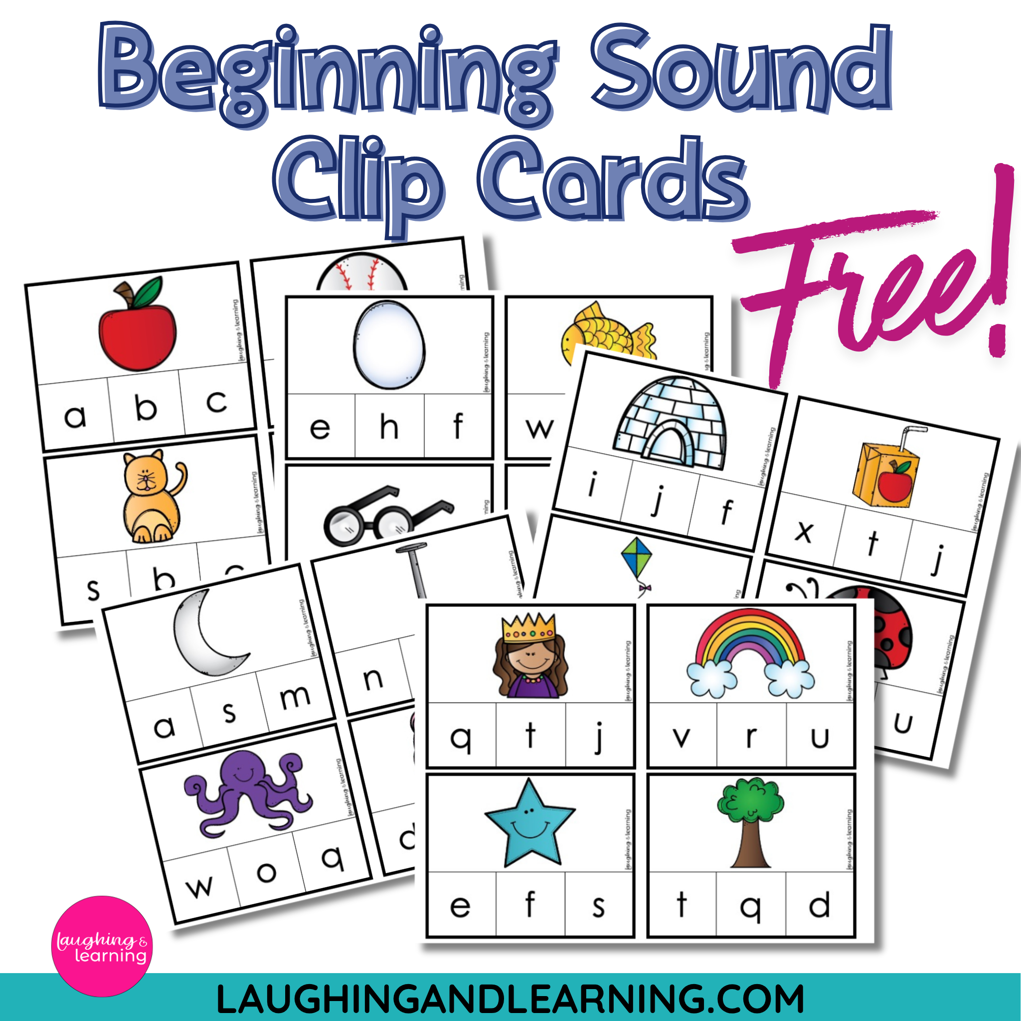 beginning sounds clip cards 1