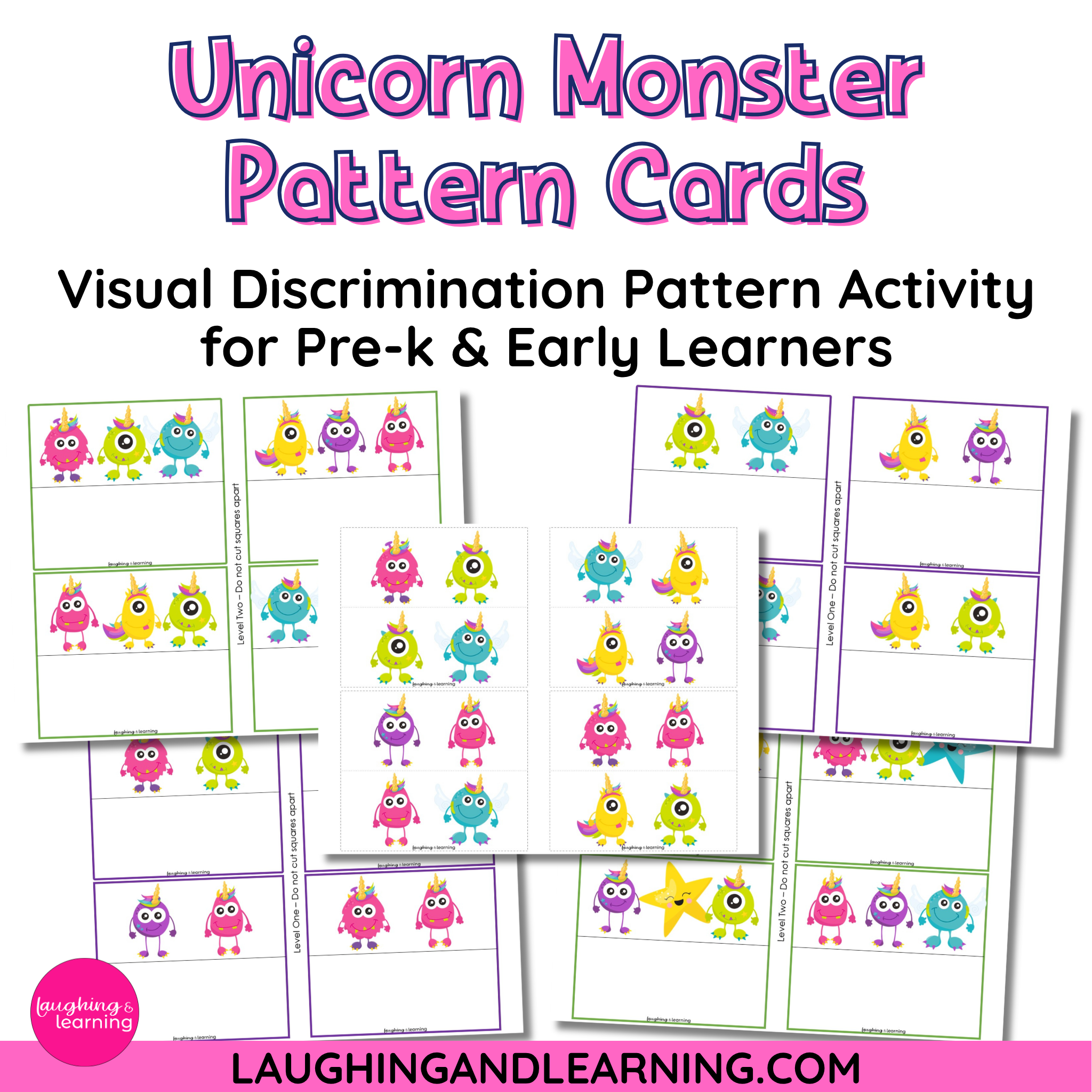 Unicorn Monster Pattern Cards: A Visual Discrimination Activity