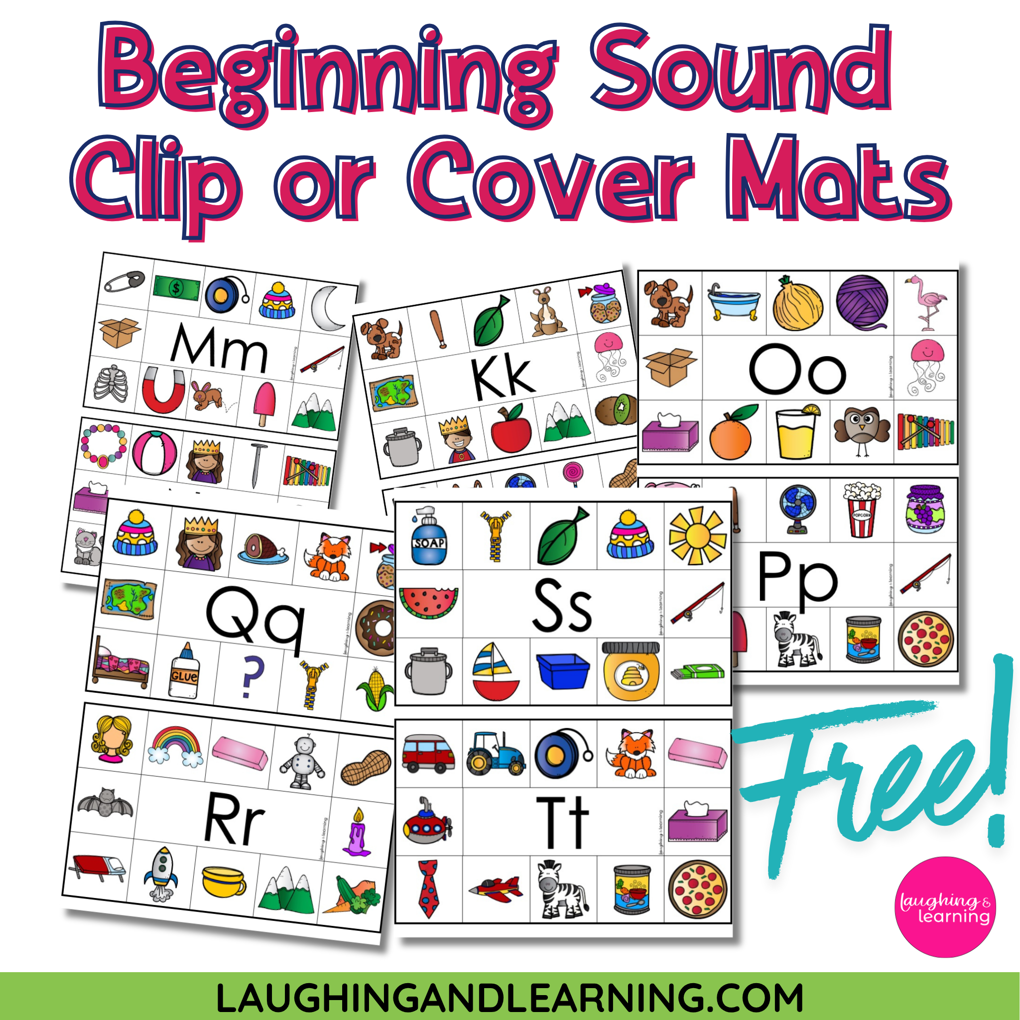 free beginning sounds clip and cover
