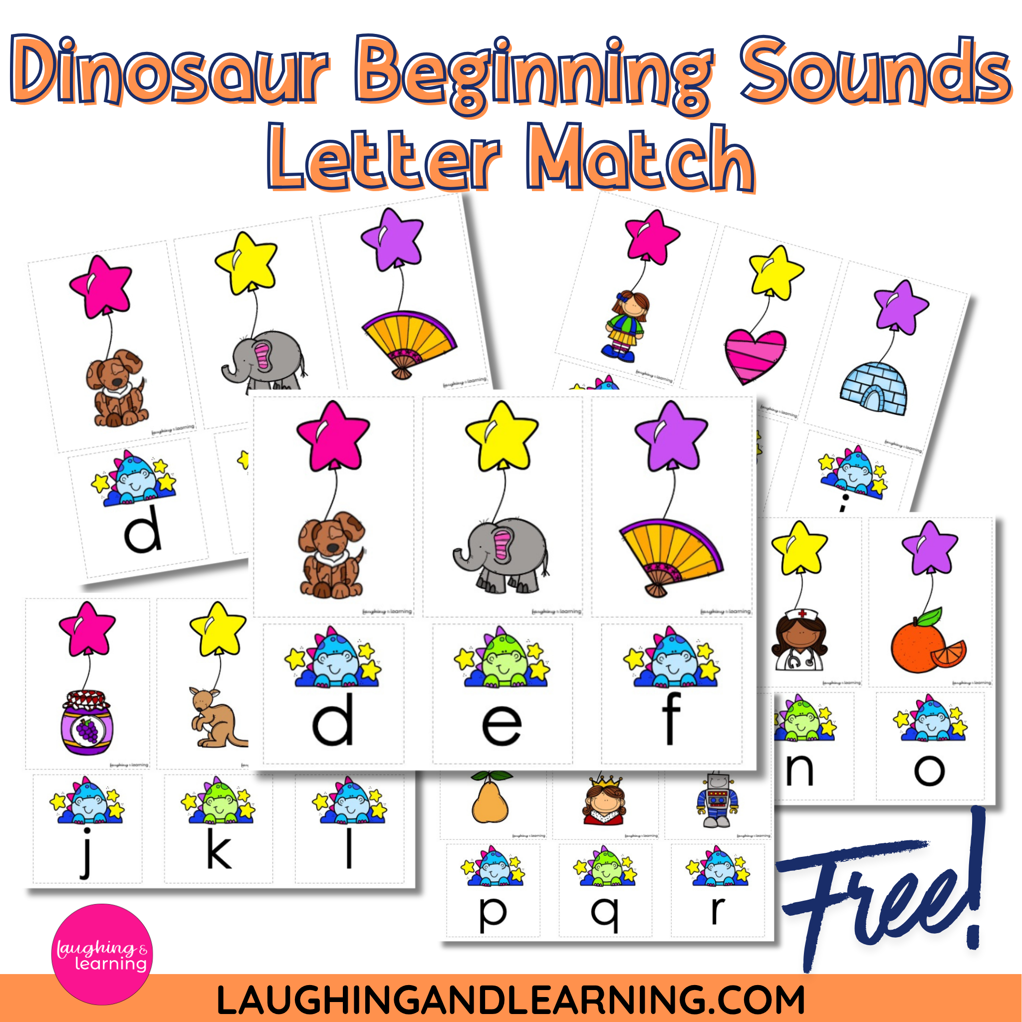 fun phonics activity for preschool and kindergarten using dinosaur visuals to teach beginning letter sounds