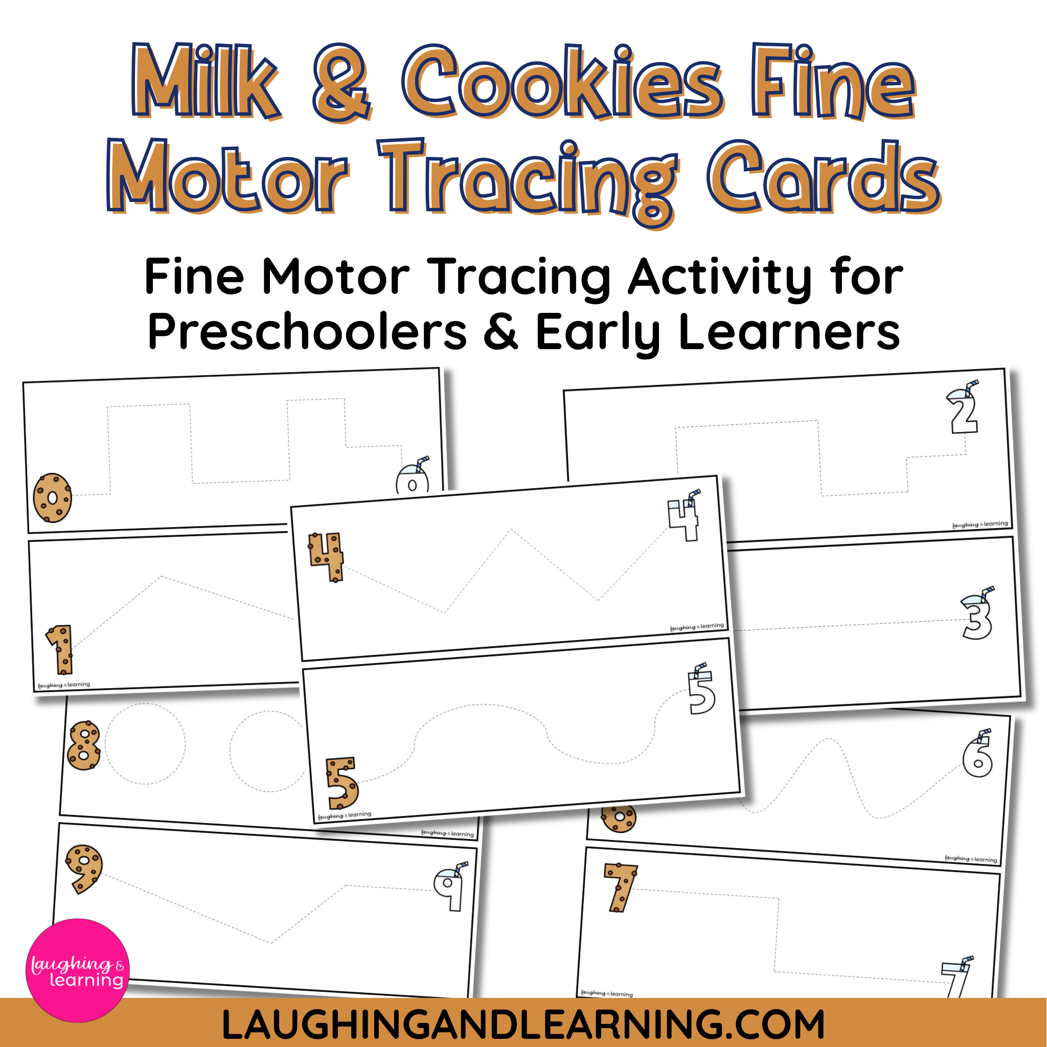 Milk & Cookies Fine Motor Tracing Cards: A Fine Motor Tracing Activity for Preschool