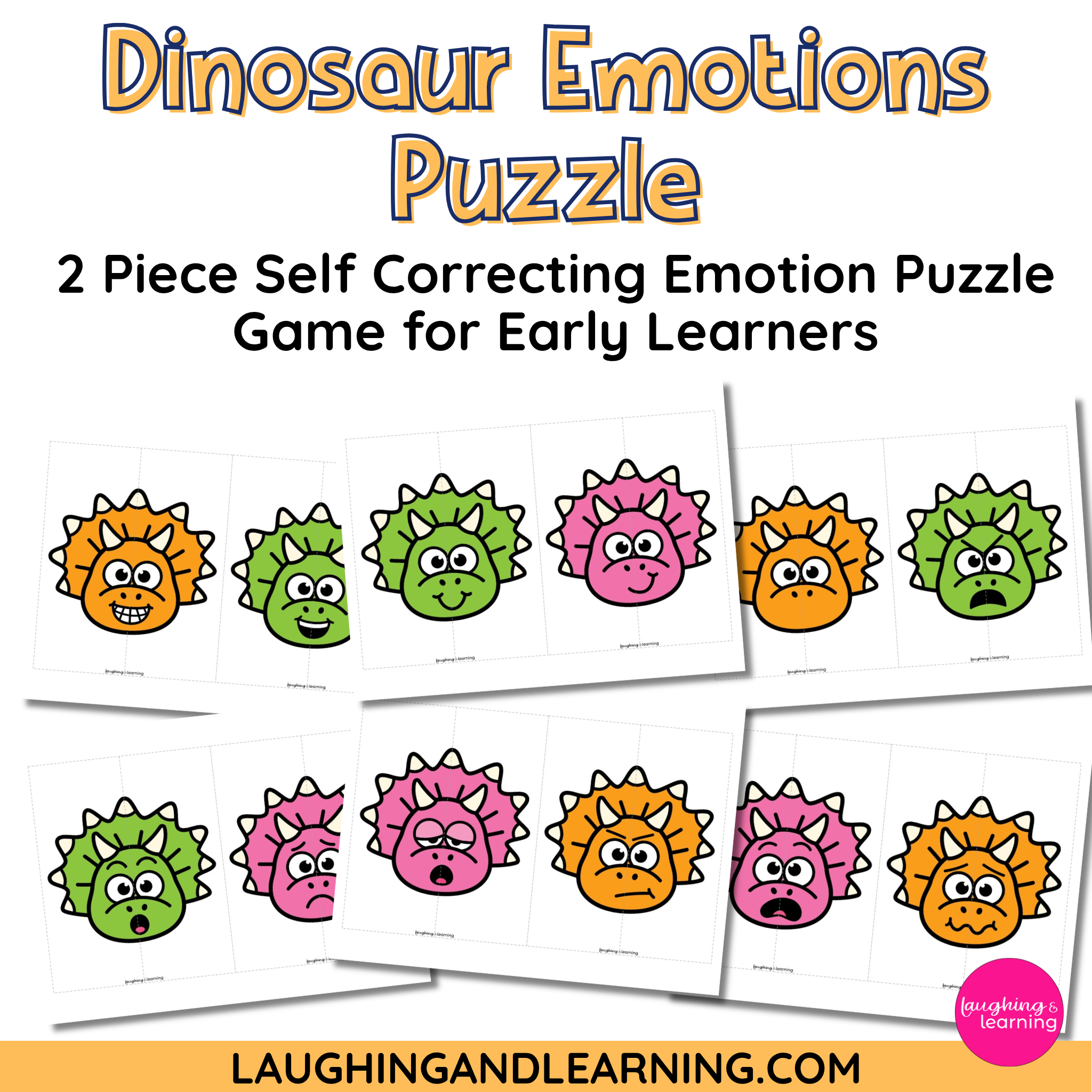 Dinosaur Emotions Puzzle: A Emotions Activity for Preschool