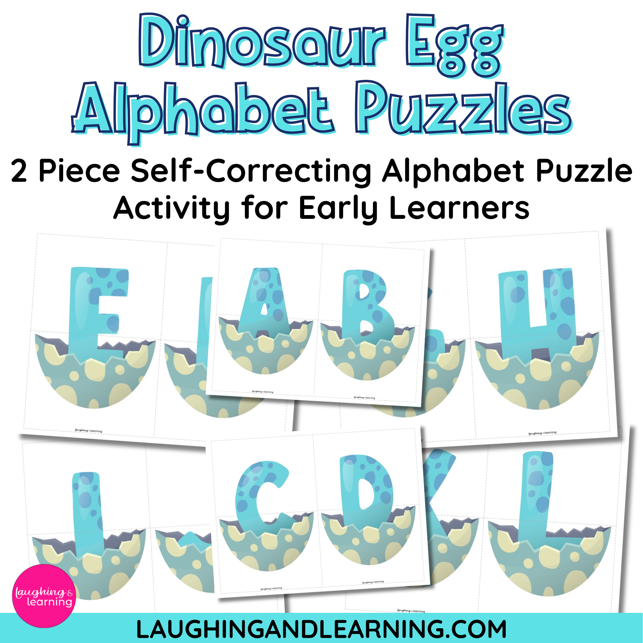 Dinosaur Egg Alphabet Puzzles for Early Learners