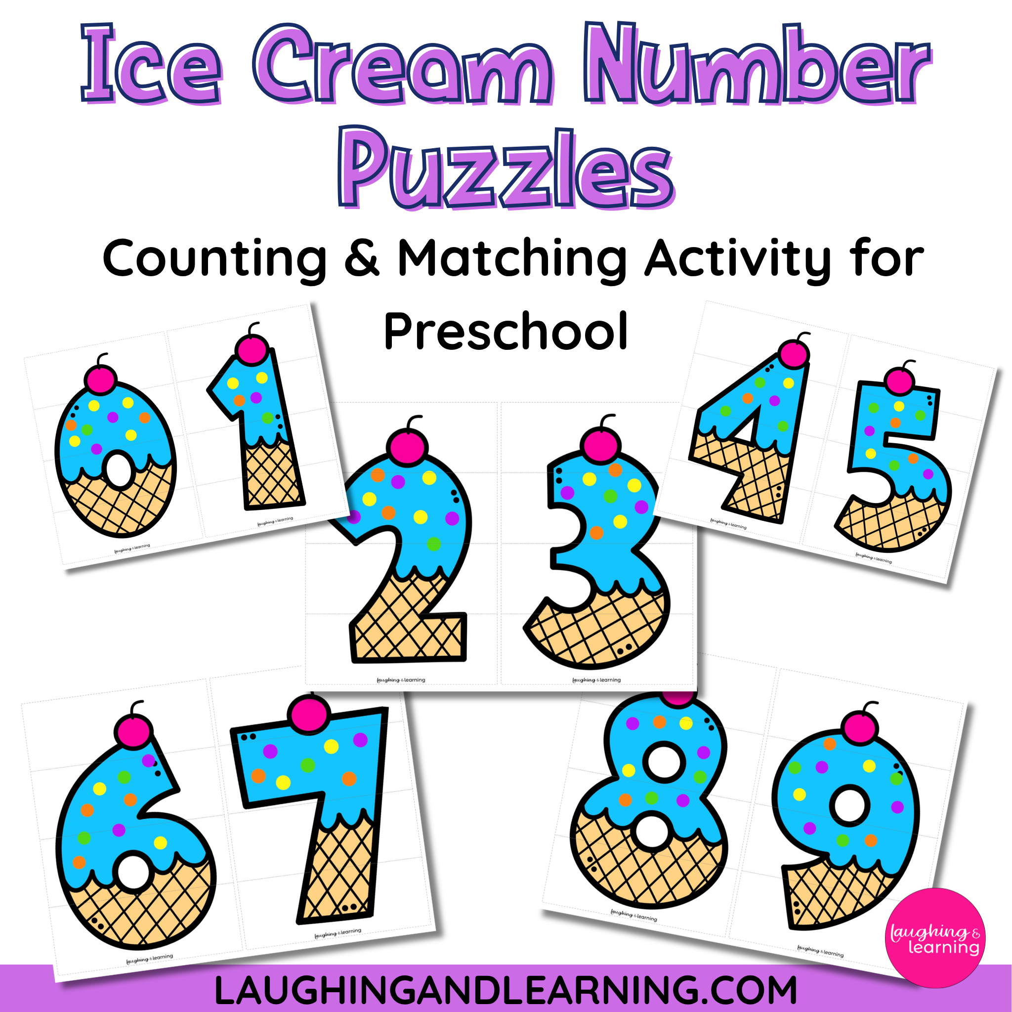 Ice Cream Number Puzzles: A Number Puzzle Activity for Preschool