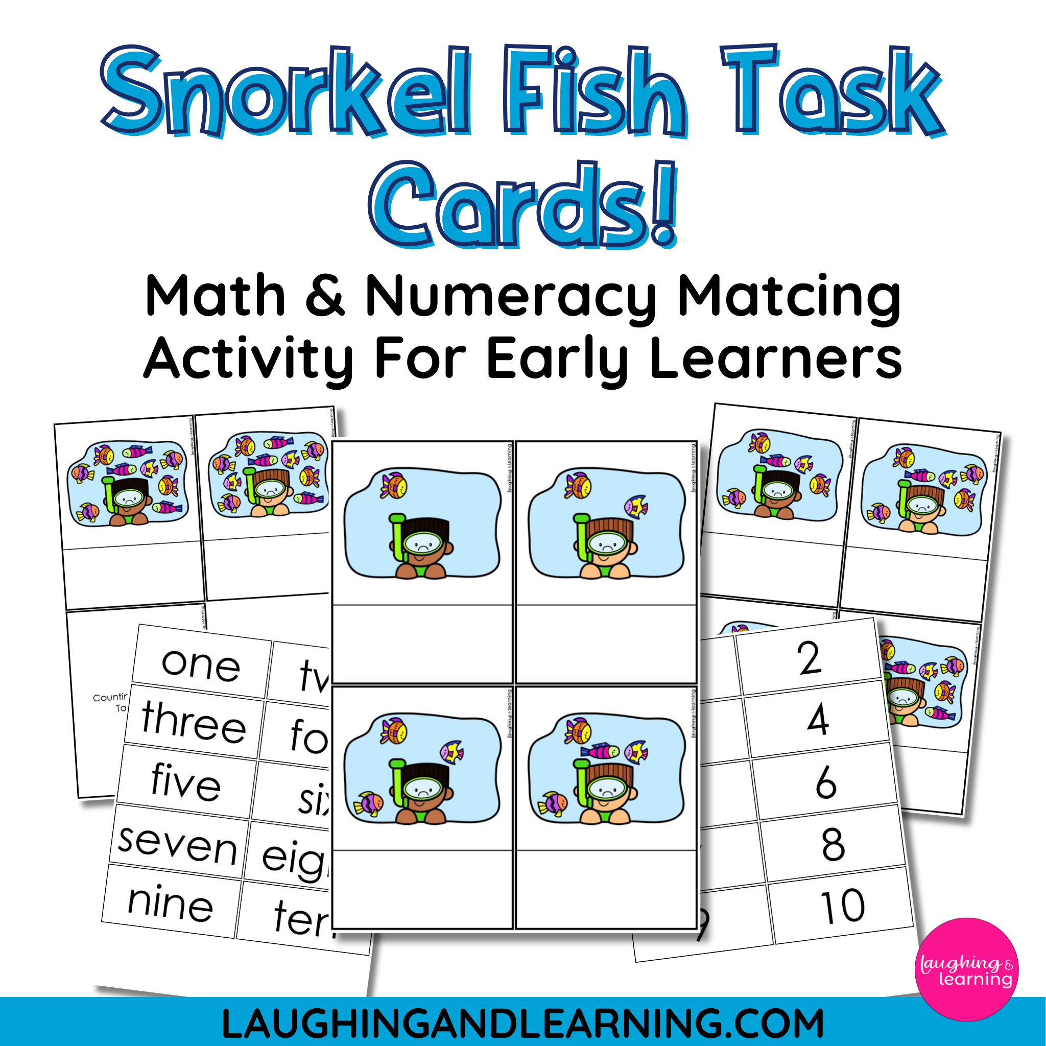 Snorkel Fish Task Cards: A Counting Activity for Preschool