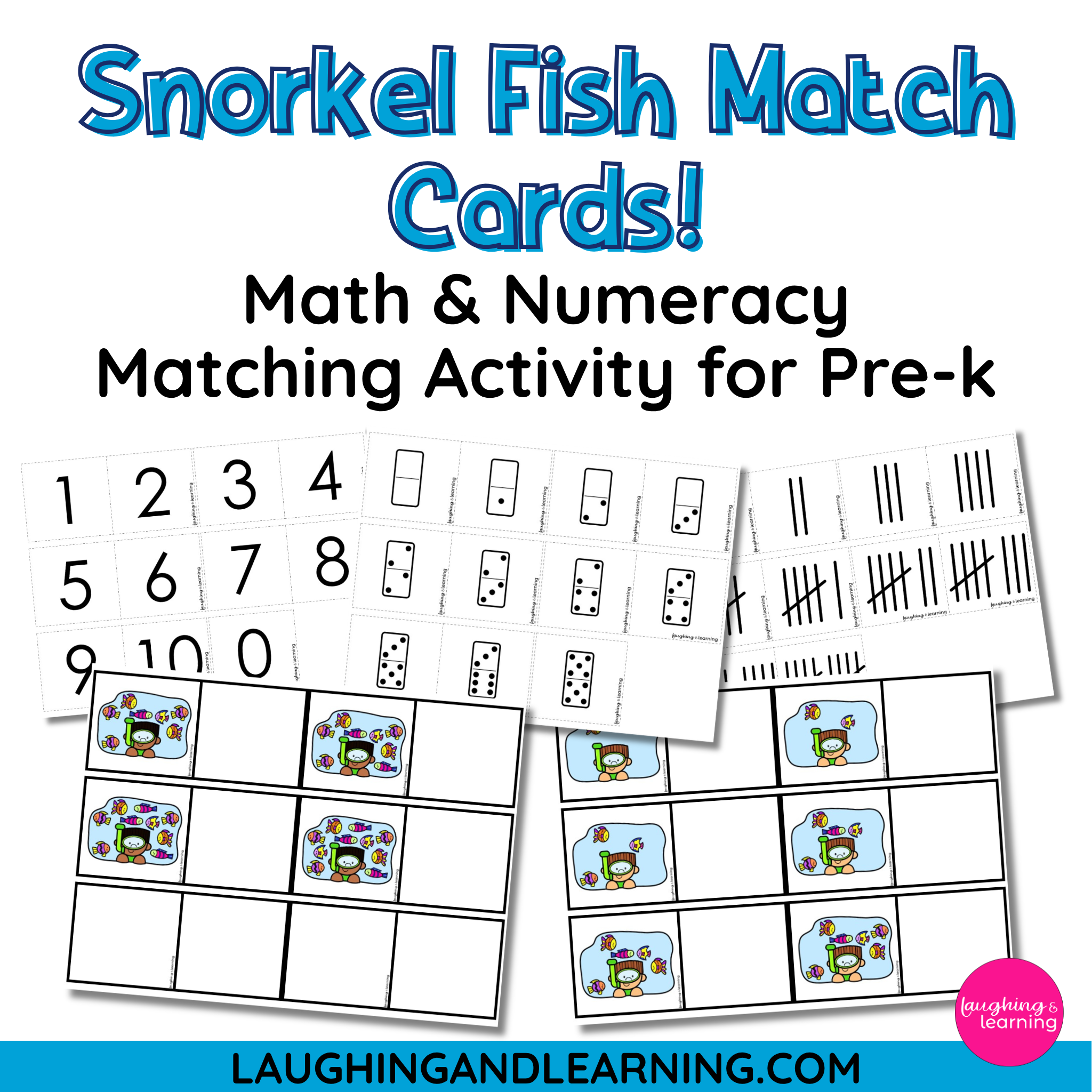 Snorkel Fish Match Cards: A Number Matching Activity for Pre-K