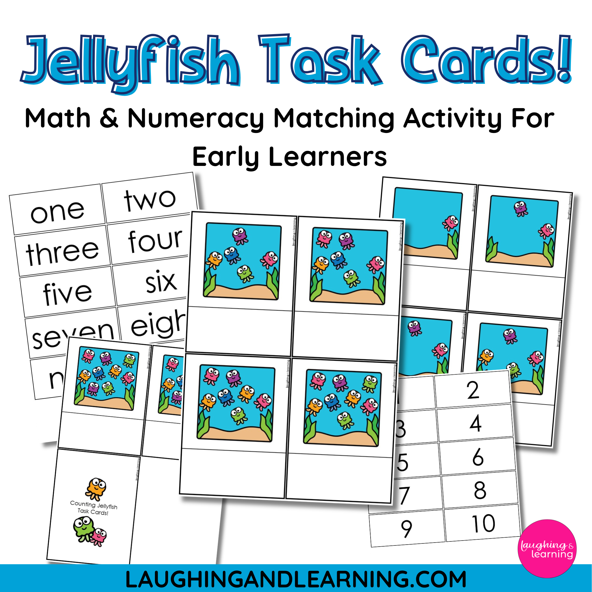 Jellyfish Counting Task Cards: An Ocean Math Centre Kids Will Love