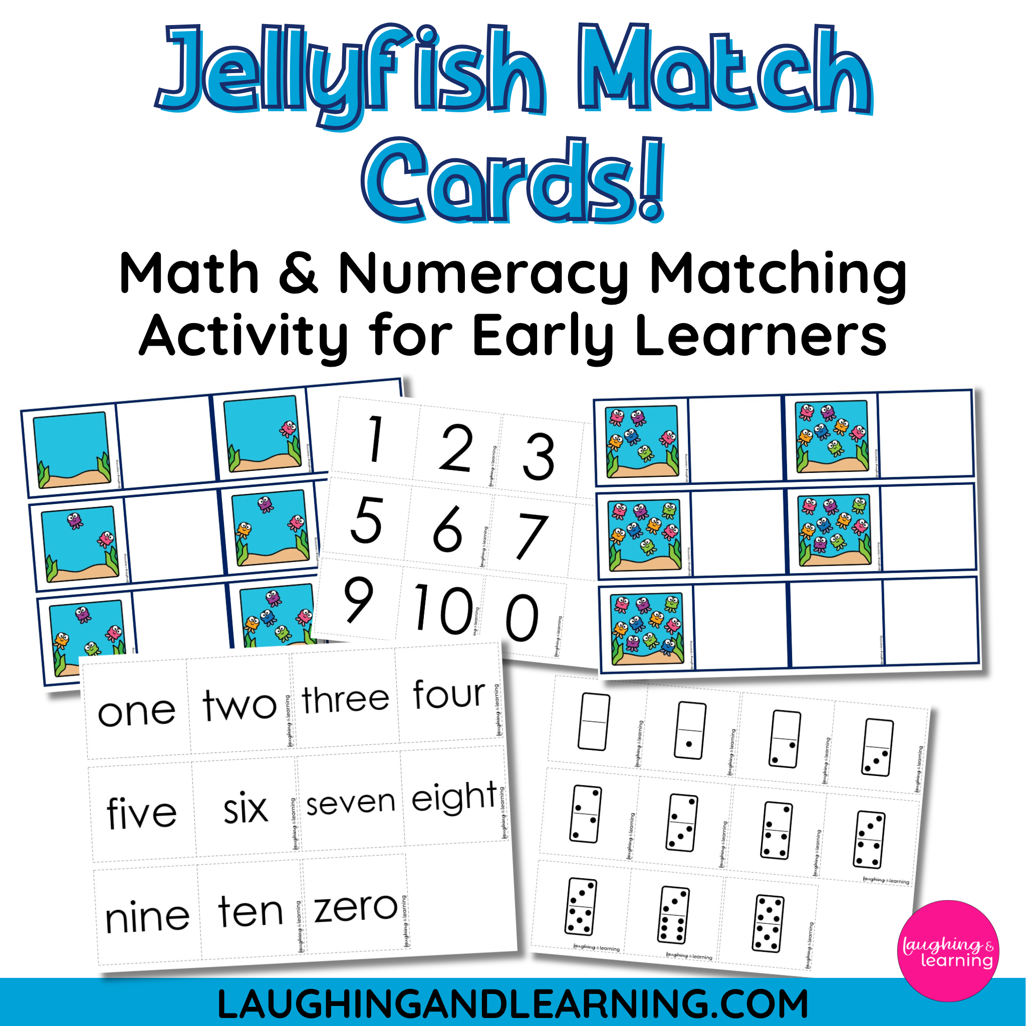 Jellyfish Number Match Cards: Four Ways to Build Number Sense