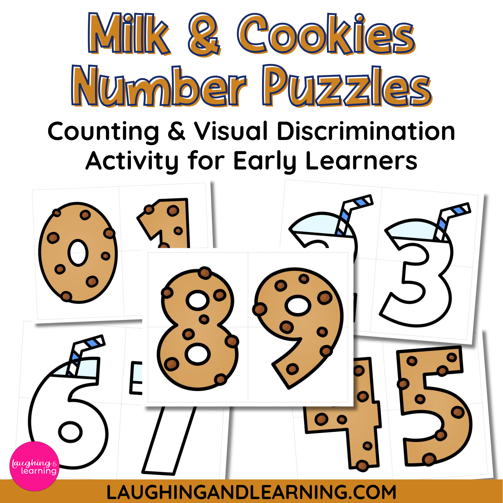 Milk and Cookies Number Puzzles for Early Learners