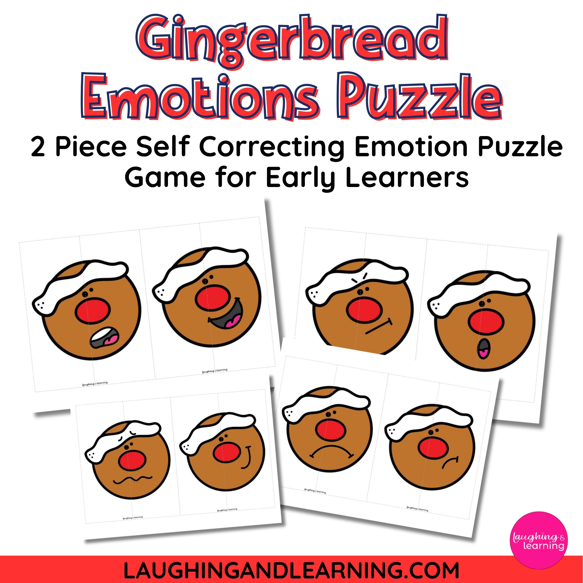 Gingerbread Emotions Puzzle: Feelings Fun for Little Learners