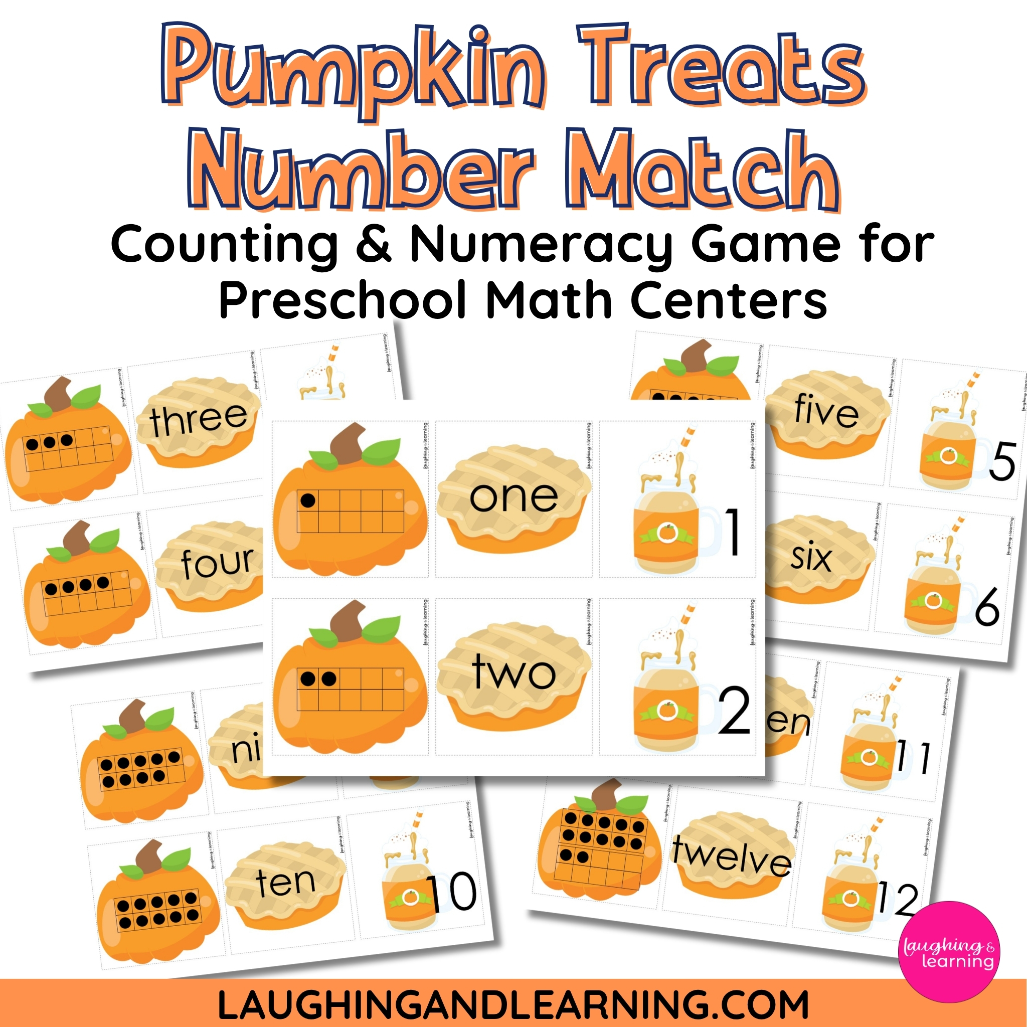 Pumpkin Treats Number Match: A Three-Way Counting Game
