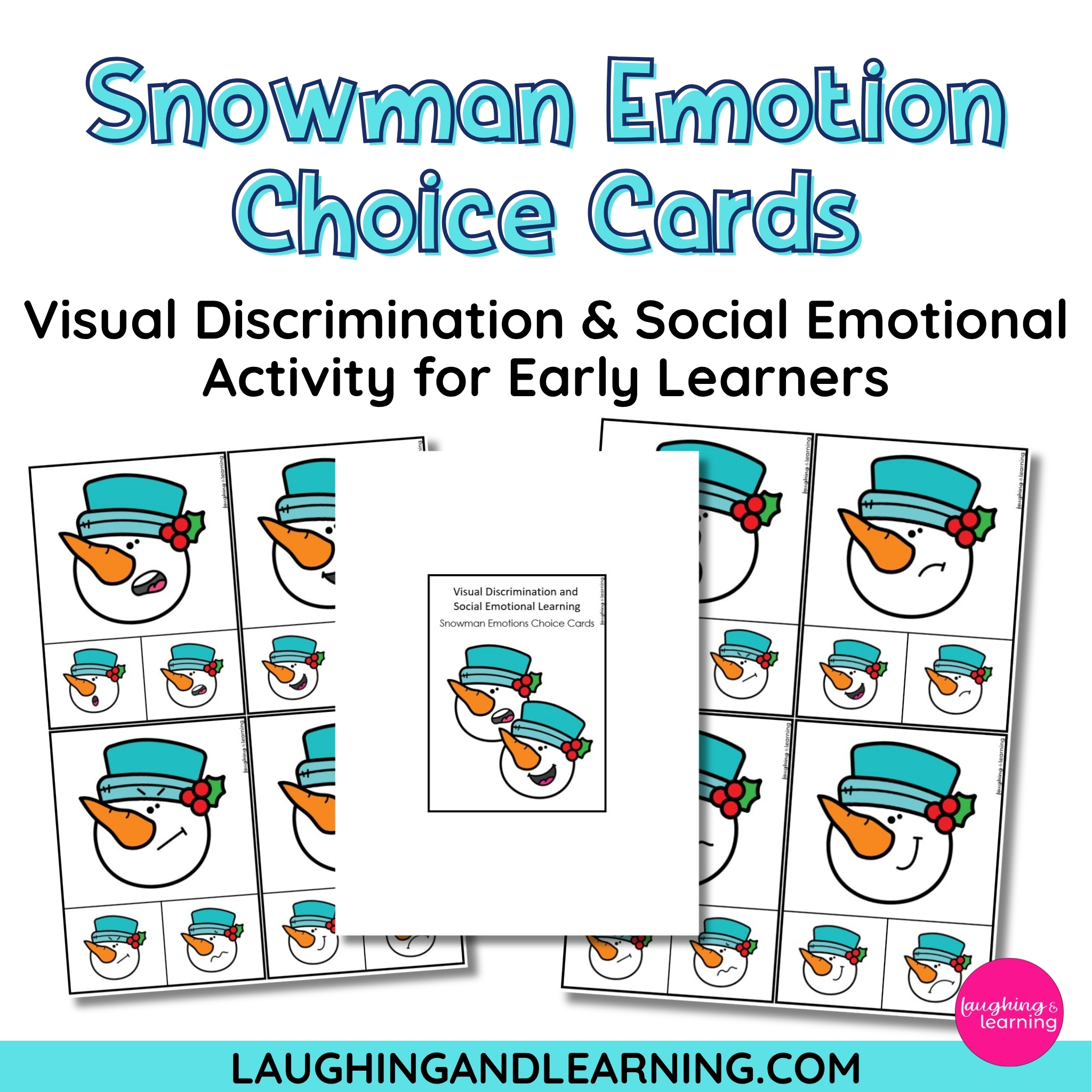 Snowman Emotion Choice Cards for Preschool and Kindergarten Learners